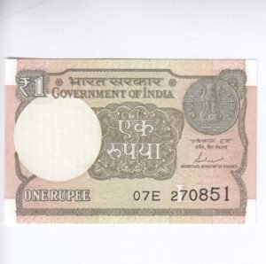 A-62 ~ 1 RUPEE NOTE ~ SHAKTIKANT DAS ~ 2017 ~ INSET "L" ~ PREFIX "E" ~ DATE : 27th AUGUST 51