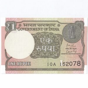 A-63 ~ 1 RUPEE NOTE ~ SUBHASH GARG ~ 2018 ~ Inset “L” ~ Prefix "A" ~ DATE : 1st MAY 2078