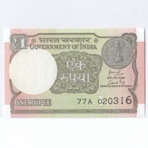 A-63 ~ 1 RUPEE NOTE ~ SUBHASH GARG ~ 2018 ~ Inset “L” ~ Prefix "A" ~ DATE : 2nd MARCH 16