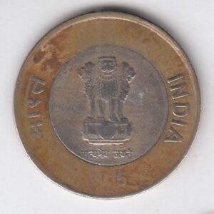 RID019C ~ 10 RUPEES ~ 2015 ~ Bi-METAL ~ 10 RAYS ~ DEFINITIVE COIN ~ HYDERABAD MINT - Image 2