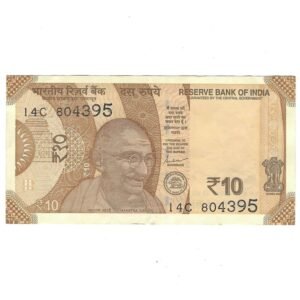 D-140 ~ 10 RUPEES NOTE ~ SHAKTIKANT DAS ~ SUN TEMPLE ~ 2019 ~ INSET "R" ~ PREFIX "C"