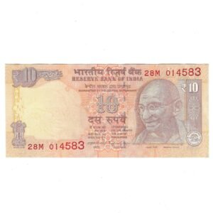 D-126 ~ 10 RUPEES NOTE ~ RAGHURAM G RAJAN ~ GANDHI SERIES ~ ₹ LOGO ~ 2016 ~ Inset "L" ~ Prefix "M"