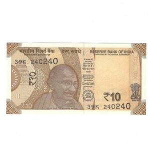 D-137 ~ 10 RUPEES NOTE ~ URJIT R PATEL ~ SUN TEMPLE ~ 2018 ~ INSET "R" ~ PREFIX "K" ~ DATE - 24th FEBRUARY 40