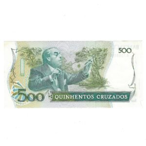 FCN ~ BRAZIL ~ 500 CRUZADOS NOTE ~ 1986-1988