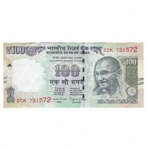G-107 ~ 100 RUPEES NOTE ~ RAGHURAM G RAJAN ~ HIMALAYA SERIES ~ 2016 ~ INSET "L" ~ PREFIX "CK"