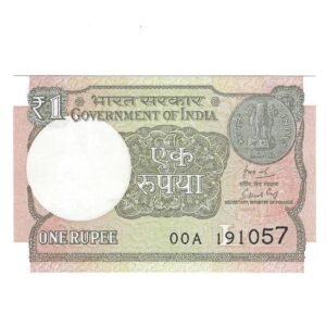 A-63 ~ 1 RUPEE NOTE ~ SUBHASH GARG ~ 2018 ~ INSET "L" ~ PREFIX "00A" ~ DATE 19th OCTOBER 57