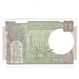 A-63 ~ 1 RUPEE NOTE ~ SUBHASH GARG ~ 2018 ~ INSET "L" ~ PREFIX "00A" ~ DATE 19th OCTOBER 57 - Image 2