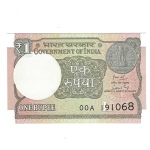 A-63 ~ 1 RUPEE NOTE ~ SUBHASH GARG ~ 2018 ~ INSET "L" ~ PREFIX "00A" ~ DATE 19th OCTOBER 68