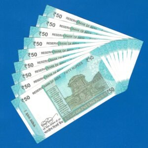 F-101 ~ 50 RUPEES NOTE ~ SHAKTIKANT DAS ~ HAMPI ~ 2024 ~ INSET “M” ~ 108100-900 (9 NOTES SET) - Image 2