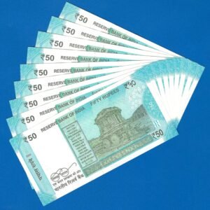 F-101 ~ 50 RUPEES NOTE ~ SHAKTIKANT DAS ~ HAMPI ~ 2024 ~ INSET “M” ~ 143111-999 (9 NOTES SET) - Image 2