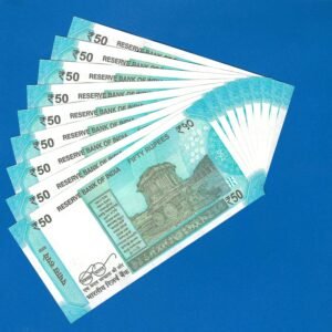 FANCY PATTERN ~ F-097 ~ 50 RUPEES NOTES ~ SHAKTIKANT DAS ~ HAMPI ~ 2023 ~ INSET “L” ~ 143010 TO 143090 - Image 2