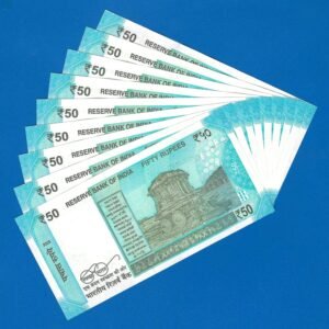 FANCY PATTERN ~ F-097 ~ 50 RUPEES NOTES ~ SHAKTIKANT DAS ~ HAMPI ~ 2023 ~ INSET “L” ~ 143011 TO 143099 - Image 2