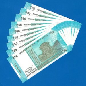 FANCY PATTERN ~ F-097 ~ 50 RUPEES NOTES ~ SHAKTIKANT DAS ~ HAMPI ~ 2023 ~ INSET “L” ~ 143110 TO 143990 - Image 2