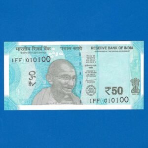 F-101 ~ 50 RUPEES NOTE ~ SHAKTI KANT DAS ~ HAMPI TEMPLE SERIES ~ 2024 ~ INSET “M” ~ DATE -  1st JANUARY 00