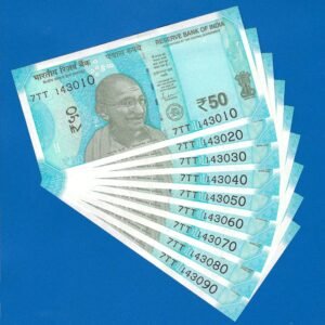 FANCY PATTERNS ~ F-097 ~ 50 RUPEES NOTES ~ SHAKTIKANT DAS ~ HAMPI ~ 2023 ~ INSET “L” ~ STARTING 143 - Image 3