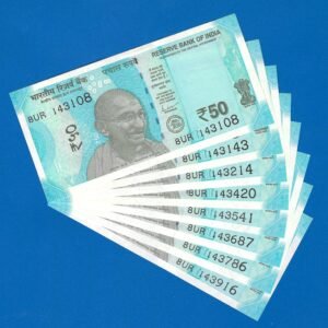 FANCY PATTERNS ~ F-097 ~ 50 RUPEES NOTES ~ SHAKTIKANT DAS ~ HAMPI ~ 2023 ~ INSET “L” ~ STARTING 143 - Image 11