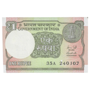 A-60 ~ 1 RUPEE NOTE ~ R MEHRISHI ~ 2015 ~ INSET "L" ~ PREFIX "A" ~  DATE : 24th JANUARY 07