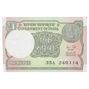 A-60 ~ 1 RUPEE NOTE ~ R MEHRISHI ~ 2015 ~ INSET "L" ~ PREFIX "A" ~  DATE : 24th JANUARY 14