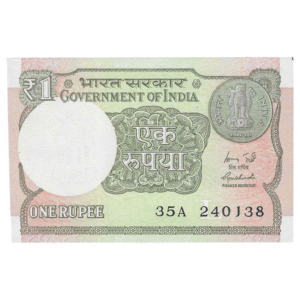 A-60 ~ 1 RUPEE NOTE ~ R MEHRISHI ~ 2015 ~ INSET "L" ~ PREFIX "A" ~  DATE : 24th JANUARY 38
