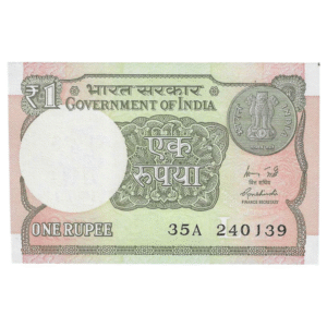 A-60 ~ 1 RUPEE NOTE ~ R MEHRISHI ~ 2015 ~ INSET "L" ~ PREFIX "A" ~  DATE : 24th JANUARY 39