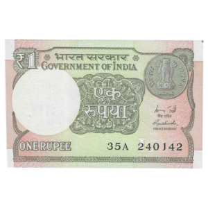 A-60 ~ 1 RUPEE NOTE ~ R MEHRISHI ~ 2015 ~ INSET "L" ~ PREFIX "A" ~  DATE : 24th JANUARY 42