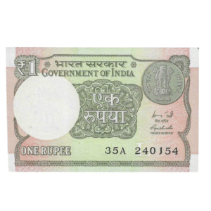 A-60 ~ 1 RUPEE NOTE ~ R MEHRISHI ~ 2015 ~ INSET "L" ~ PREFIX "A" ~  DATE : 24th JANUARY 54