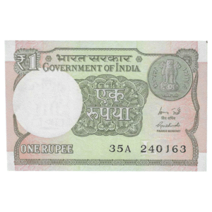 A-60 ~ 1 RUPEE NOTE ~ R MEHRISHI ~ 2015 ~ INSET "L" ~ PREFIX "A" ~  DATE : 24th JANUARY 63