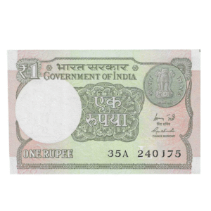A-60 ~ 1 RUPEE NOTE ~ R MEHRISHI ~ 2015 ~ INSET "L" ~ PREFIX "A" ~  DATE : 24th JANUARY 75