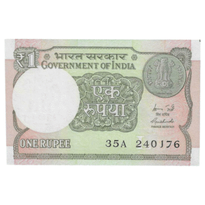 A-60 ~ 1 RUPEE NOTE ~ R MEHRISHI ~ 2015 ~ INSET "L" ~ PREFIX "A" ~  DATE : 24th JANUARY 76