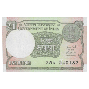 A-60 ~ 1 RUPEE NOTE ~ R MEHRISHI ~ 2015 ~ INSET "L" ~ PREFIX "A" ~  DATE : 24th JANUARY 82