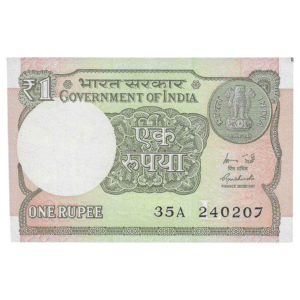 A-60 ~ 1 RUPEE NOTE ~ R MEHRISHI ~ 2015 ~ INSET "L" ~ PREFIX "A" ~  DATE : 24th FEBRUARY 07