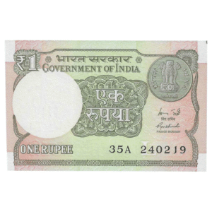 A-60 ~ 1 RUPEE NOTE ~ R MEHRISHI ~ 2015 ~ INSET "L" ~ PREFIX "A" ~  DATE : 24th FEBRUARY 19