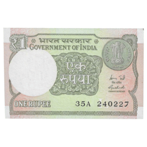 A-60 ~ 1 RUPEE NOTE ~ R MEHRISHI ~ 2015 ~ INSET "L" ~ PREFIX "A" ~  DATE : 24th FEBRUARY 27