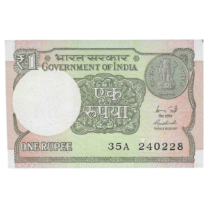 A-60 ~ 1 RUPEE NOTE ~ R MEHRISHI ~ 2015 ~ INSET "L" ~ PREFIX "A" ~  DATE : 24th FEBRUARY 28