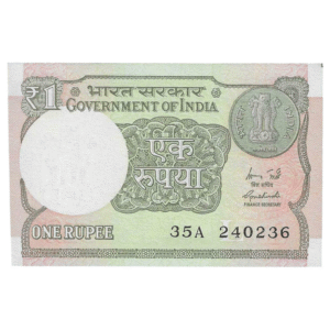 A-60 ~ 1 RUPEE NOTE ~ R MEHRISHI ~ 2015 ~ INSET "L" ~ PREFIX "A" ~  DATE : 24th FEBRUARY 36