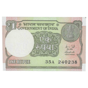 A-60 ~ 1 RUPEE NOTE ~ R MEHRISHI ~ 2015 ~ INSET "L" ~ PREFIX "A" ~  DATE : 24th FEBRUARY 38