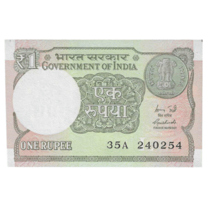 A-60 ~ 1 RUPEE NOTE ~ R MEHRISHI ~ 2015 ~ INSET "L" ~ PREFIX "A" ~  DATE : 24th FEBRUARY 54