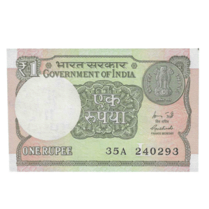 A-60 ~ 1 RUPEE NOTE ~ R MEHRISHI ~ 2015 ~ INSET "L" ~ PREFIX "A" ~  DATE : 24th FEBRUARY 93