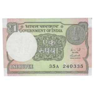 A-60 ~ 1 RUPEE NOTE ~ R MEHRISHI ~ 2015 ~ INSET "L" ~ PREFIX "A" ~  DATE : 24th MARCH 35