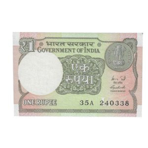 A-60 ~ 1 RUPEE NOTE ~ R MEHRISHI ~ 2015 ~ INSET "L" ~ PREFIX "A" ~  DATE : 24th MARCH 38