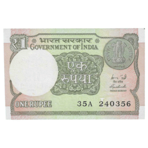 A-60 ~ 1 RUPEE NOTE ~ R MEHRISHI ~ 2015 ~ INSET "L" ~ PREFIX "A" ~  DATE : 24th MARCH 56