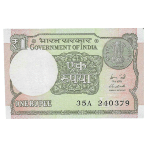 A-60 ~ 1 RUPEE NOTE ~ R MEHRISHI ~ 2015 ~ INSET "L" ~ PREFIX "A" ~  DATE : 24th MARCH 79