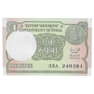 A-60 ~ 1 RUPEE NOTE ~ R MEHRISHI ~ 2015 ~ INSET "L" ~ PREFIX "A" ~  DATE : 24th MARCH 81
