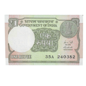 A-60 ~ 1 RUPEE NOTE ~ R MEHRISHI ~ 2015 ~ INSET "L" ~ PREFIX "A" ~  DATE : 24th MARCH 82