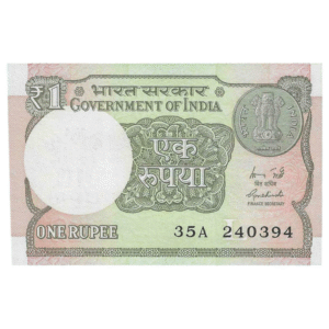 A-60 ~ 1 RUPEE NOTE ~ R MEHRISHI ~ 2015 ~ INSET "L" ~ PREFIX "A" ~  DATE : 24th MARCH 94