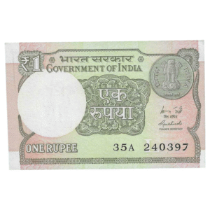 A-60 ~ 1 RUPEE NOTE ~ R MEHRISHI ~ 2015 ~ INSET "L" ~ PREFIX "A" ~  DATE : 24th MARCH 97