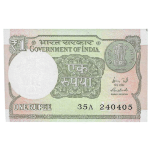 A-60 ~ 1 RUPEE NOTE ~ R MEHRISHI ~ 2015 ~ INSET "L" ~ PREFIX "A" ~  DATE : 24th APRIL 05