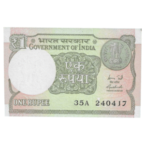 A-60 ~ 1 RUPEE NOTE ~ R MEHRISHI ~ 2015 ~ INSET "L" ~ PREFIX "A" ~  DATE : 24th APRIL 17