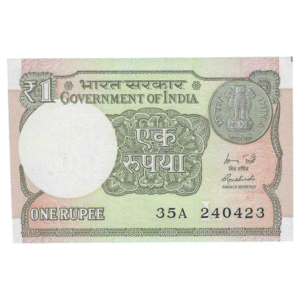 A-60 ~ 1 RUPEE NOTE ~ R MEHRISHI ~ 2015 ~ INSET "L" ~ PREFIX "A" ~  DATE : 24th APRIL 23