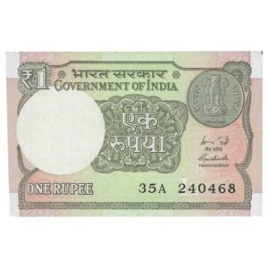 A-60 ~ 1 RUPEE NOTE ~ R MEHRISHI ~ 2015 ~ INSET "L" ~ PREFIX "A" ~  DATE : 24th APRIL 68